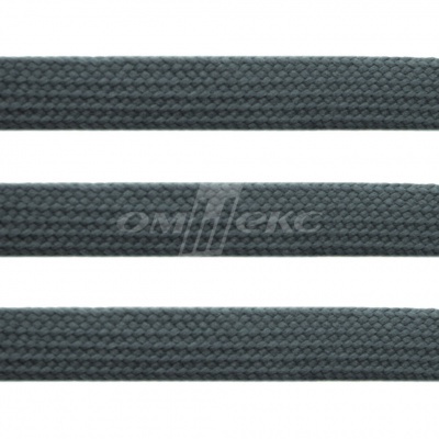 Шнур плетеный (плоский) d-12 мм, (уп.90+/-1м), 100% полиэстер, цв.272 - серый - купить в Серове. Цена: 8.62 руб.