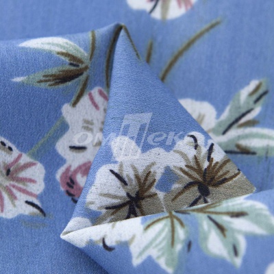 Плательная ткань "Фламенко" 12.1, 80 гр/м2, шир.150 см, принт растительный - купить в Серове. Цена 241.49 руб.