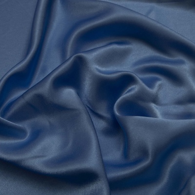 Поли креп-сатин 16-4132, 125 (+/-5) гр/м2, шир.150см, цвет голубой - купить в Серове. Цена 155.57 руб.
