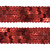 Тесьма с пайетками 3, шир. 20 мм/уп. 25+/-1 м, цвет красный - купить в Серове. Цена: 778.19 руб.