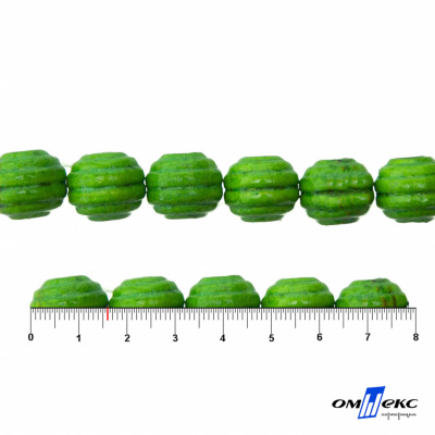 0309-Бусины деревянные "ОмТекс", 16 мм, упак.50+/-3шт, цв.019-зеленый - купить в Серове. Цена: 62.22 руб.
