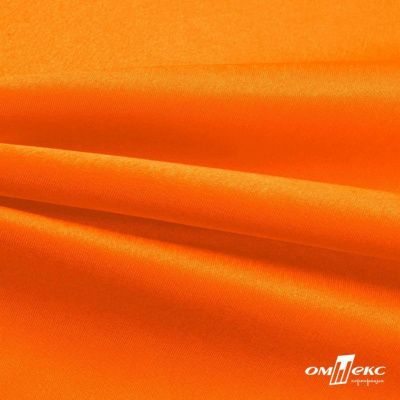 Поли креп-сатин 15-1263, 125 (+/-5) гр/м2, шир.150см, цвет оранжевый - купить в Серове. Цена 155.57 руб.
