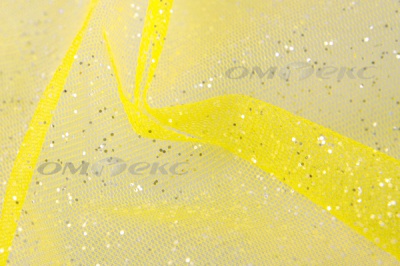 Сетка Глиттер, 40 гр/м2, шир.160см, цвет жёлтый - купить в Серове. Цена 163.01 руб.