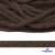 Шнур плетеный d-6 мм, 70% хлопок 30% полиэстер, уп.90+/-1 м, цв.1073-т.коричневый - купить в Серове. Цена: 594 руб.