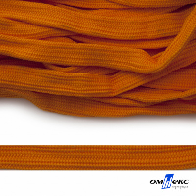 Шнур плетеный (плоский) d-12 мм, (уп.90+/-1м), 100% полиэстер, цв.267 - оранжевый - купить в Серове. Цена: 8.62 руб.