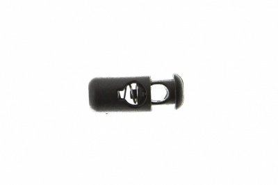 8108 Фиксатор пластиковый "Бочонок", 20х8 мм, цвет чёрный - купить в Серове. Цена: 1.29 руб.