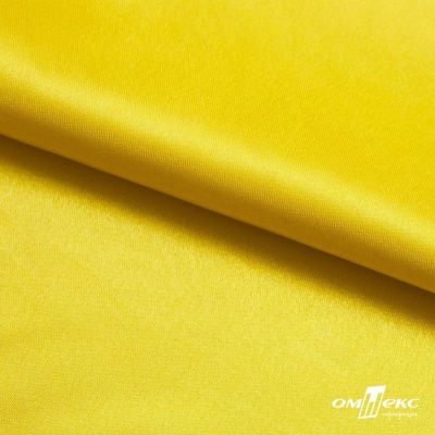 Поли креп-сатин 12-0643, 125 (+/-5) гр/м2, шир.150см, цвет жёлтый - купить в Серове. Цена 157.15 руб.