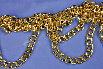 Цепь металл декоративная №11 (17*13) золото (10+/-1 м)  - купить в Серове. Цена: 1 341.87 руб.