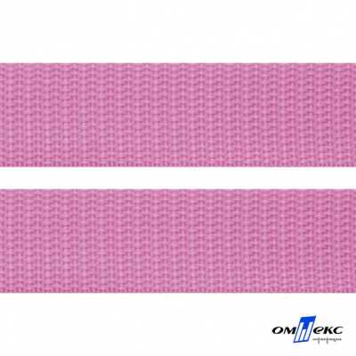 Розовый- цв.513-Текстильная лента-стропа 550 гр/м2 ,100% пэ шир.30 мм (боб.50+/-1 м) - купить в Серове. Цена: 475.36 руб.