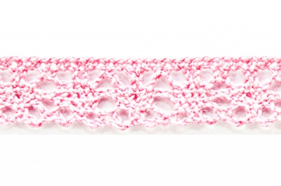 Тесьма кружевная 0621-1607, шир. 15 мм/уп. 20+/-1 м, цвет 096-розовый - купить в Серове. Цена: 302.42 руб.