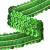 Тесьма с пайетками D4, шир. 30 мм/уп. 25+/-1 м, цвет зелёный - купить в Серове. Цена: 1 098.48 руб.
