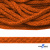 Шнур плетеный d-6 мм, 70% хлопок 30% полиэстер, уп.90+/-1 м, цв.1066-апельсин - купить в Серове. Цена: 588 руб.