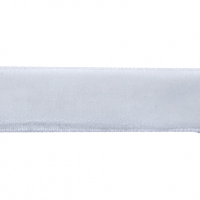 Лента бархатная нейлон, шир.12 мм, (упак. 45,7м), цв.01-белый - купить в Серове. Цена: 462.28 руб.