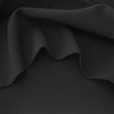 Костюмная ткань "Элис", 200 гр/м2, шир.150см, цвет чёрный - купить в Серове. Цена 306.20 руб.