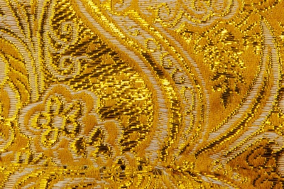 Ткань костюмная жаккард №12, 140 гр/м2, шир.150см, цвет жёлтый - купить в Серове. Цена 383.29 руб.