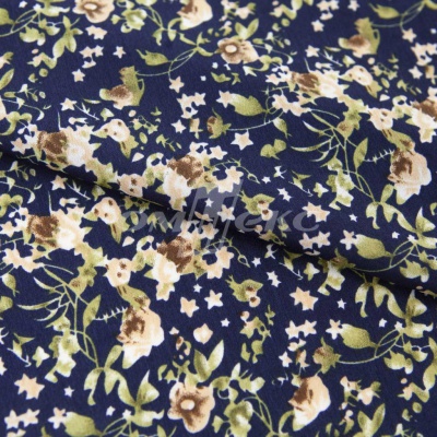Плательная ткань "Фламенко" 1.1, 80 гр/м2, шир.150 см, принт растительный - купить в Серове. Цена 241.49 руб.
