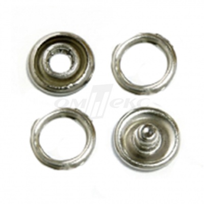 Кнопки рубашечные 10,5 мм никель New Star (кольцо) - купить в Серове. Цена: 5.80 руб.
