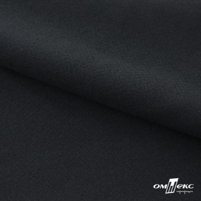 Трикотажное полотно "Капри" 100% полиэстр, 152см, 320 г/м2, чёрный, м - купить в Серове. Цена 374 руб.