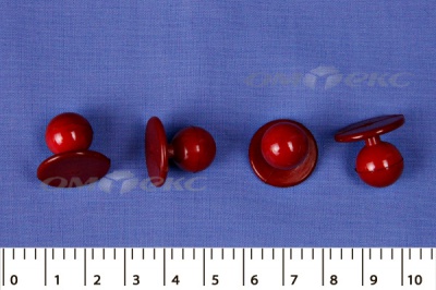 Пуговица поварская "Пукля", 10 мм, цвет красный - купить в Серове. Цена: 2.28 руб.