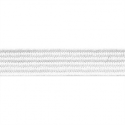 Резиновые нити с текстильным покрытием, шир. 6 мм (182 м/уп), цв.-белый - купить в Серове. Цена: 705.59 руб.