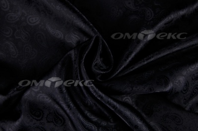 Ткань подкладочная жаккард Р14098, чёрный, 85 г/м2, шир. 150 см, 230T - купить в Серове. Цена 168.15 руб.