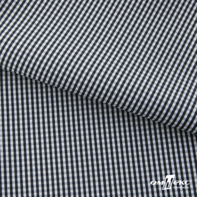 Ткань сорочечная Клетка Виши, 115 г/м2, 58% пэ,42% хл, шир.150 см, цв.6-черный, (арт.111) - купить в Серове. Цена 306.69 руб.