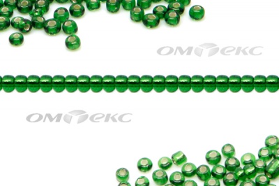 Бисер (SL) 11/0 ( упак.100 гр) цв.27В - зелёный - купить в Серове. Цена: 53.34 руб.