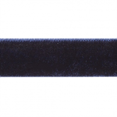 Лента бархатная нейлон, шир.12 мм, (упак. 45,7м), цв.180-т.синий - купить в Серове. Цена: 411.60 руб.
