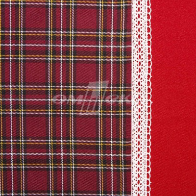 Ткань костюмная клетка 24379 2012, 230 гр/м2, шир.150см, цвет бордовый/бел/жел - купить в Серове. Цена 539.74 руб.