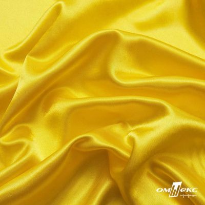 Поли креп-сатин 12-0643, 125 (+/-5) гр/м2, шир.150см, цвет жёлтый - купить в Серове. Цена 157.15 руб.