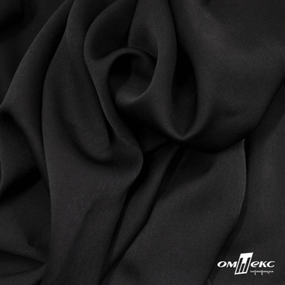 Ткань плательная Габриэль 100% полиэстер,140 (+/-10) гр/м2, шир. 150 см, цв. черный BLACK - купить в Серове. Цена 248.37 руб.