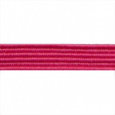 Резиновые нити с текстильным покрытием, шир. 6 мм ( упак.30 м/уп), цв.- 84-фуксия - купить в Серове. Цена: 155.22 руб.
