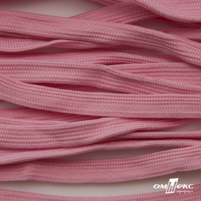 Шнур плетеный (плоский) d-12 мм, (уп.90+/-1м), 100% полиэстер, цв.256 - розовый - купить в Серове. Цена: 8.62 руб.