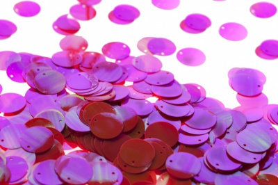 Пайетки "ОмТекс" россыпью,CREAM,круг 20 мм/упак.50+/-2 гр, цв. 15-розовый - купить в Серове. Цена: 80.12 руб.