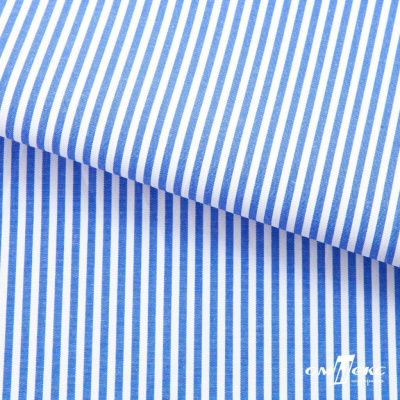 Ткань сорочечная Полоска Кенди, 115 г/м2, 58% пэ,42% хл, шир.150 см, цв.3-синий, (арт.110) - купить в Серове. Цена 306.69 руб.