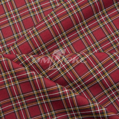 Ткань костюмная клетка 24379 2012, 230 гр/м2, шир.150см, цвет бордовый/бел/жел - купить в Серове. Цена 539.74 руб.