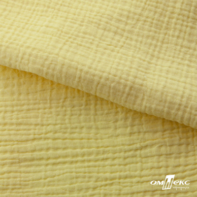 Ткань Муслин, 100% хлопок, 125 гр/м2, шир. 135 см (12-0824) цв.лимон нюд - купить в Серове. Цена 337.25 руб.