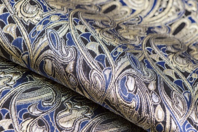 Ткань костюмная жаккард, 135 гр/м2, шир.150см, цвет синий№18 - купить в Серове. Цена 441.95 руб.