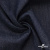 Ткань костюмная "Джинс" с начесом, 320 г/м2, 80% хлопок 20%полиэстер, шир. 160 см, т.синий - купить в Серове. Цена 492.24 руб.