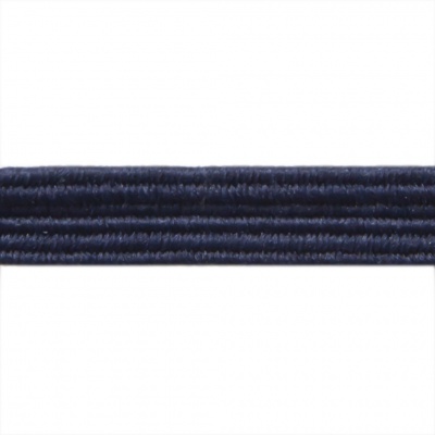 Резиновые нити с текстильным покрытием, шир. 6 мм ( упак.30 м/уп), цв.- 117-т.синий - купить в Серове. Цена: 152.05 руб.