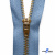Молнии джинсовые металл т-5, 18 см латунь (YG), цв.-деним (231) - купить в Серове. Цена: 22.80 руб.
