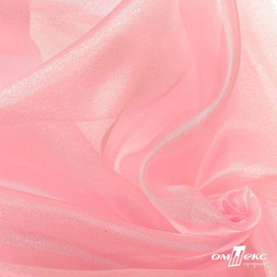 Ткань органза, 100% полиэстр, 28г/м2, шир. 150 см, цв. #47 розовая пудра - купить в Серове. Цена 86.24 руб.