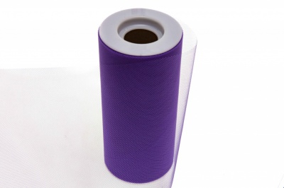 Фатин в шпульках 16-85, 10 гр/м2, шир. 15 см (в нам. 25+/-1 м), цвет фиолетовый - купить в Серове. Цена: 100.69 руб.