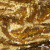 Трикотажное полотно, Сетка с пайетками,188 гр/м2, шир.140 см, цв.-тем.золото (#51) - купить в Серове. Цена 505.15 руб.
