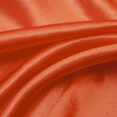 Поли креп-сатин 18-1445, 120 гр/м2, шир.150см, цвет оранжевый - купить в Серове. Цена 155.57 руб.