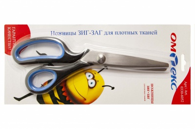 Ножницы арт.0330-6052 "ЗИГ-ЗАГ" 5 мм, для плотных тканей , 9"/ 229 мм - купить в Серове. Цена: 740.56 руб.