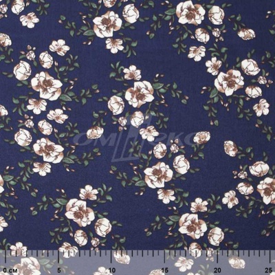 Плательная ткань "Фламенко" 3.2, 80 гр/м2, шир.150 см, принт растительный - купить в Серове. Цена 239.03 руб.