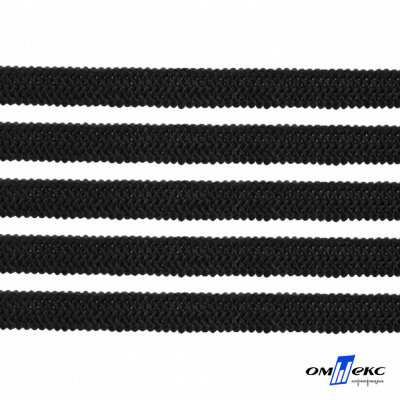 Лента эластичная вязанная (резинка) 4 мм (200+/-1 м) 400 гр/м2 черная бобина "ОМТЕКС" - купить в Серове. Цена: 1.78 руб.