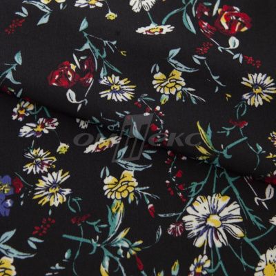 Плательная ткань "Фламенко" 6.2, 80 гр/м2, шир.150 см, принт растительный - купить в Серове. Цена 239.03 руб.