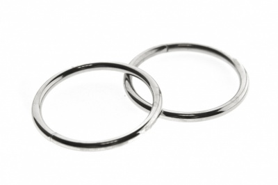 Кольцо металлическое №40 мм, цв.-никель - купить в Серове. Цена: 4.49 руб.